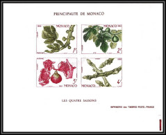 90303a Monaco N°26 Figuier (fig Tree) Fleurs Fruit (flowers) Figues Essai Proof Non Dentelé Imperf ** MNH - Blocks & Kleinbögen