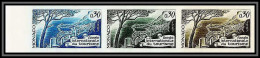 90214c Monaco N°723 Annee Internationale Du Tourisme Tourism 1967 Bande 3 Strip Essai Proof Non Dentelé Imperf ** MNH - Nuovi