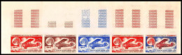 90178a Monaco N°645 Biplan Douglas Liberty Avion Aviation Essai Proof Non Dentelé Imperf ** MNH World Tour Bande 5 Strip - Posta Aerea