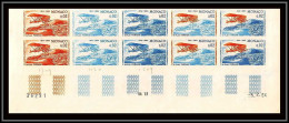 90176b Monaco N°638 Biplan Farman 1964 Avion Essai (proof) Non Dentelé Imperf ** MNH Bloc 10 Aviation - Posta Aerea