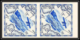 90174c Monaco Essai (proof) Non Dentelé ** MNH Imperf N°637 Aviation 1er Rallye Aerien 1964 Avion Plane Paire - Nuovi