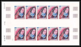 91627 Polynesie Polynesia N° 71 Sainte Therese Jesus Tableau Painting Non Dentelé Imperf ** MNH Feuille Sheet Cote 1150 - Unused Stamps