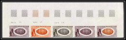 91165 Afars Et Issas N° 402 Coquillage Shell Cypraca Pulchra Bande 5 Strip Essai Proof Non Dentelé Imperf ** MNH Shells - Ungebraucht