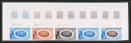 91164 Afars Et Issas N° 402 Coquillage Shell Cypraca Pulchra Bande 5 Strip Essai Proof Non Dentelé Imperf ** MNH Shells - Ungebraucht