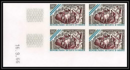 92175 Cote D'ivoire Ivory N°255 Peste Bovine Vache (caws) Rinderpest Bloc 4 Coin Daté Non Dentelé Imperf ** MNH - Vacas