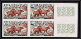 92104 Gabon (gabonaise) N°173 Animaux (animals) Buffles (buffalo) Bloc 4 Non Dentelé Imperf ** MNH - Vacas