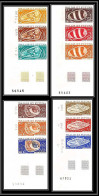 91968c Wallis Et Futuna N° 192/195 Coquillages Shell (shells) Essai Proof Non Dentelé Imperf ** MNH Bande 3 - Conchiglie