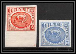 92519 Tunisie (tunisia) N°343B Intaille Musée De Carthage Faune (Animals Fauna) Essai Proof Non Dentelé Imperf ** MNH  - Ongebruikt