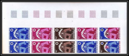 93445a Tchad PA N°69 Osaka 1970 Japon Japan Universal Exhibition Essai Proof Non Dentelé Imperf ** MNH Bloc De 10 - 1970 – Osaka (Giappone)