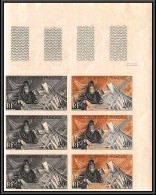 93389 Aof Afrique Occidentale Francaise PA N°28 Joueuses D'ardin Music 1958 Bloc 6 Essai Proof Non Dentelé Imperf ** MNH - Unused Stamps