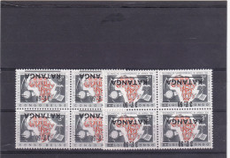 Katanga COB 50/51 Blok Van 4-Bloc De 4 - Omgekeerde Opdruk-Surcharge Renversée 1961 MNH - Katanga