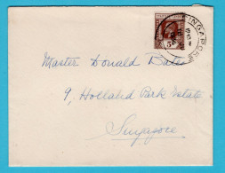 SINGAPORE Cover 1936 Singapore Local - Singapur (...-1959)