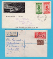 NEW ZEALAND 2 Covers 1936 Dunedin Local And Registered Wellesley St To USA - Lettres & Documents