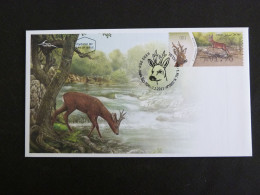 ISRAEL FDC 1er JOUR YT TIMBRE DISTRIBUTEUR 64 CHEVREUIL ROE DEER - Viñetas De Franqueo (Frama)