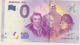 Vends Billet Souvenir Touristique 0€ Belgique Belgique ZEMQ Memorial 1815 2017-1 1ere Liasse Petit Numero 21 à 40 - Otros & Sin Clasificación