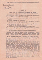 AVIS  II - COMMANDEMENT Du STALAG VI A Destiné Parents Prisonniers, Réglement Lettres & Colis Postaux, Français/Allemand - 1939-45