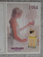 Petit Calendrier Poche Parfumé 1984 Berdoues  Coiffeur Coiffure Cherbourg Rue Du Commerce Manche - Klein Formaat: 1981-90