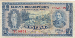 CRJ2495 BILLETE COLOMBIA 1 PESO 1953 BC - Sonstige – Amerika