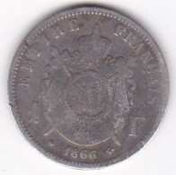 1 Franc 1866 A Paris Napoleon III, En Argent - 1 Franc