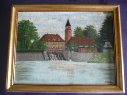 Nordhorn - Staustufe - Fluss Vechte  -  Von Franz Paul Götte - Von1947   (1161RG) - Huiles