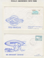 Roald Amundsen Commemorative  50th Ann. Air Race To North Pole 2 Covers Ca 11.5.1976 (60169) - Esploratori E Celebrità Polari