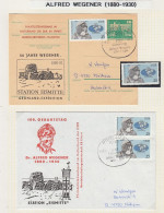 DDR  Alfred Wegener 2 Commemorative Cover/card +  1 Valiue Ca Berlin (60172) - Esploratori E Celebrità Polari