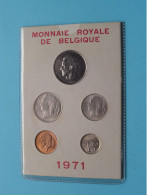 " 1971 " Monnaie Royale De La Belgique ( Zie / Voir SCANS Svp ) 5 Munten ! - FDC, BU, Proofs & Presentation Cases