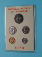 " 1973 " Monnaie Royale De La Belgique ( Zie / Voir SCANS Svp ) 5 Munten ! - FDC, BU, Proofs & Presentation Cases