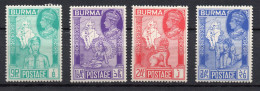 BURMA/1946/MH/SC#66-69/KING GEORGE VI / VICTORY ALLIED WWII / COMPLETE SET - Birmania (...-1947)