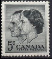 CANADA/1957/MH/SC#374/ VISIT OF QUEEN ELIZABETH II & PRINCE PHILLIP / QEII - Neufs
