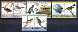 TUVALU NIUTAO - BIRDS MNH SET OF 8 - FINCH/SPARROW/HUMMINGBIRD/HAWK/FLYCATCHER/ N. ORIOLE                          Hk986 - Tuvalu