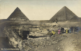 Egypt, CAIRO, The Pyramids Of Cheops And Cheffren (1900s) RPPC Postcard - Pyramids