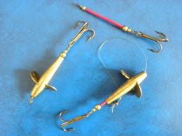 Materiel De Pêche Leurres Lot De 2 Devons + Une Monture - Fishing