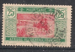 MAURITANIE - 1922-26 - N°YT. 42 - Méharistes 25c - Oblitéré / Used - Usati