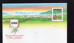 1990 San Marino - Asiago - Premio Int. Arte Filatelica - Enteros Postales