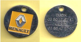 Jeton De Caddie  " RENAULT DIJON-GENLIS " (recto-verso) [D]_j118 - Trolley Token/Shopping Trolley Chip