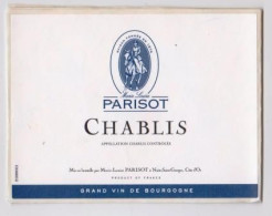 Étiquette Bouteille De Vin "CHABLIS " Marie-Louise PARISOT Nuits St Georges  (3266) _ev681 - Bourgogne