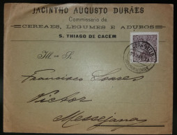 D.MANUEL II , COM SOBRECARGA REPÚBLICA - S.TIAGO DE CACEM - Storia Postale