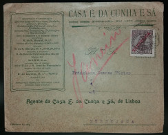 D.MANUEL II - CASA E.DA CUNHA E SÁ - LISBOA - Storia Postale