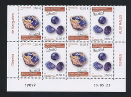 TAAF 2024 N° 1070/1071 ** Bloc De 4 Coin Daté Neufs MNH Superbes Minéraux Sodalite Géologie - Neufs