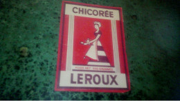 Nord Vieux Papier Etiquette Non Utilisée De Chicorée Leroux - Cafés & Chicorées