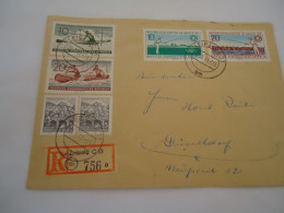 DDR  GERMANY  REGISTERED  LEIPZING COVER  SPORT  1961 WORLD CANOEING  AND ANGLING CHAMPIONSHIPS - Canoa