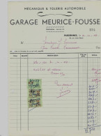 (FARCIENNES) GARAGE MEURICE - FOUSSE- Facture (1958) - 1950 - ...