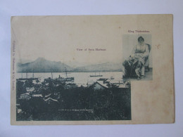 Rare! Fiji:Suva Harbour & Cakobau(Seru Thakombau) The Last King Of Fiji Who Was Also A Cannibal,unused Post.about 1890 - Figi