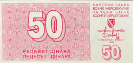 Bosnia 50 Dinara, P-23 (1.8.1992) - UNC - Bosnien-Herzegowina