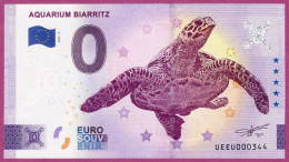 0-Euro UEEU 08 2023  AQUARIUM BIARRITZ - MEERESSCHILDKRÖTE - Pruebas Privadas