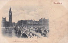 LONDON . Clock Tower And Westminster Bridge . Belle Animation - Houses Of Parliament