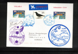 Chile 2000 Antarctica - German Expedition ANT XVII 1999/2000 - German Polar Air Crew Interesting Signed Cover - Bases Antarctiques