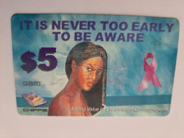 St MAARTEN  Prepaid  $5,- UTS CARD / CHIPPIE/ RIBBON/ IT IS NEVER TOO EARLY TO BE AWARE/   Fine Used Card  **17077** - Antilles (Netherlands)