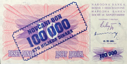 Bosnia 100.000 Dinara, P-34b (10.11.1993) - UNC - Bosnie-Herzegovine